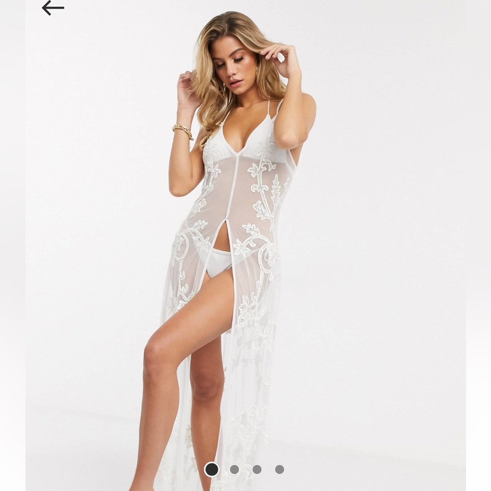 ASOS Beaded Sheer Coverup - Bridal